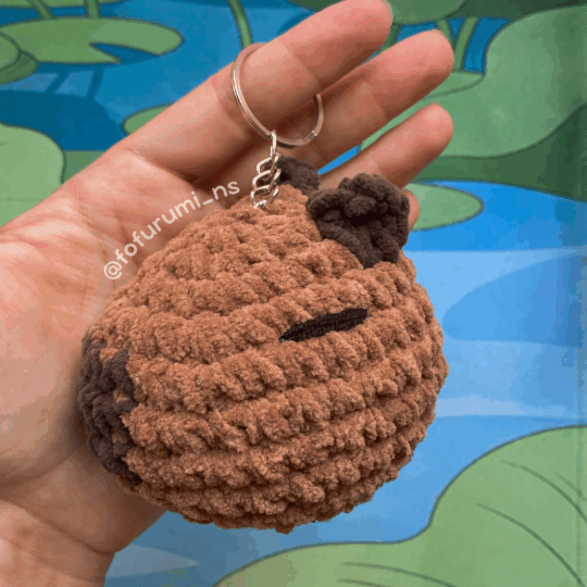 comprar amigurumi pronto chaveiro cabeça capivara grande