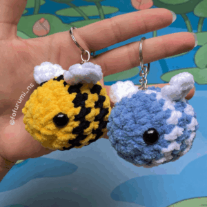 comprar amigurumi pronto chaveiro abelha