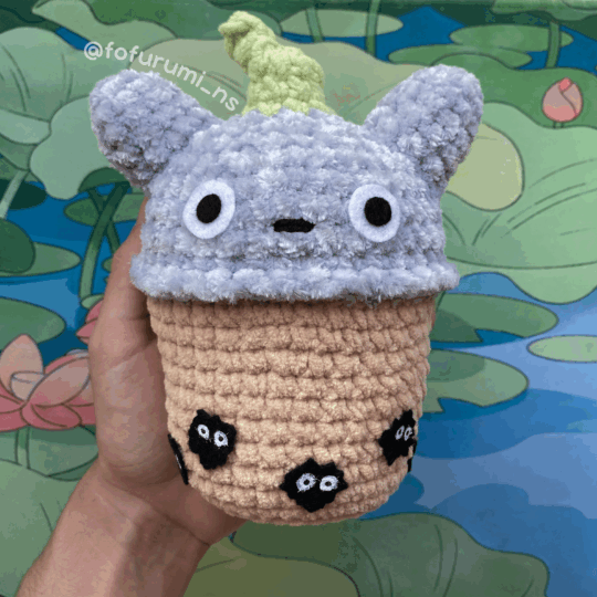 comprar amigurumi pronto studio ghibli totoro bubble tea pelúcia