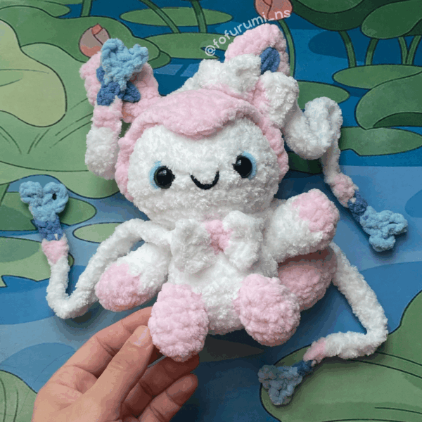 comprar amigurumi pronto sylveon pelúcia pokémon