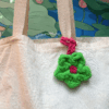 comprar amigurumi pronto bag charm crochê flor