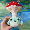 comprar amigurumi pronto sapo cogumelo