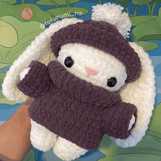 comprar amigurumi pronto coelho inverno pelúcia