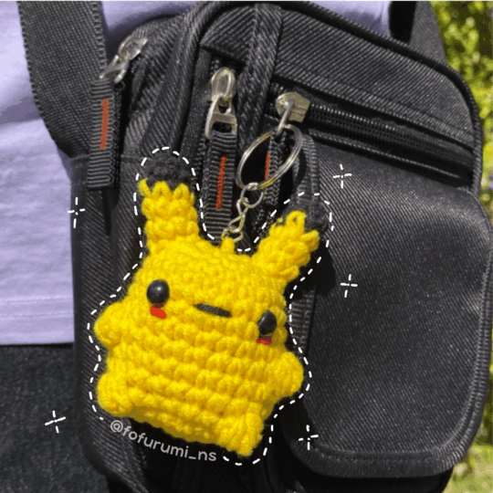 comprar amigurumi pronto chaveiro pikachu pokémon