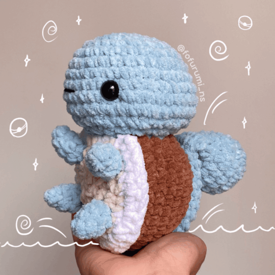 comprar amigurumi pronto squirtle pelúcia crochê pokémon